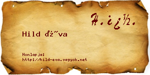 Hild Éva névjegykártya